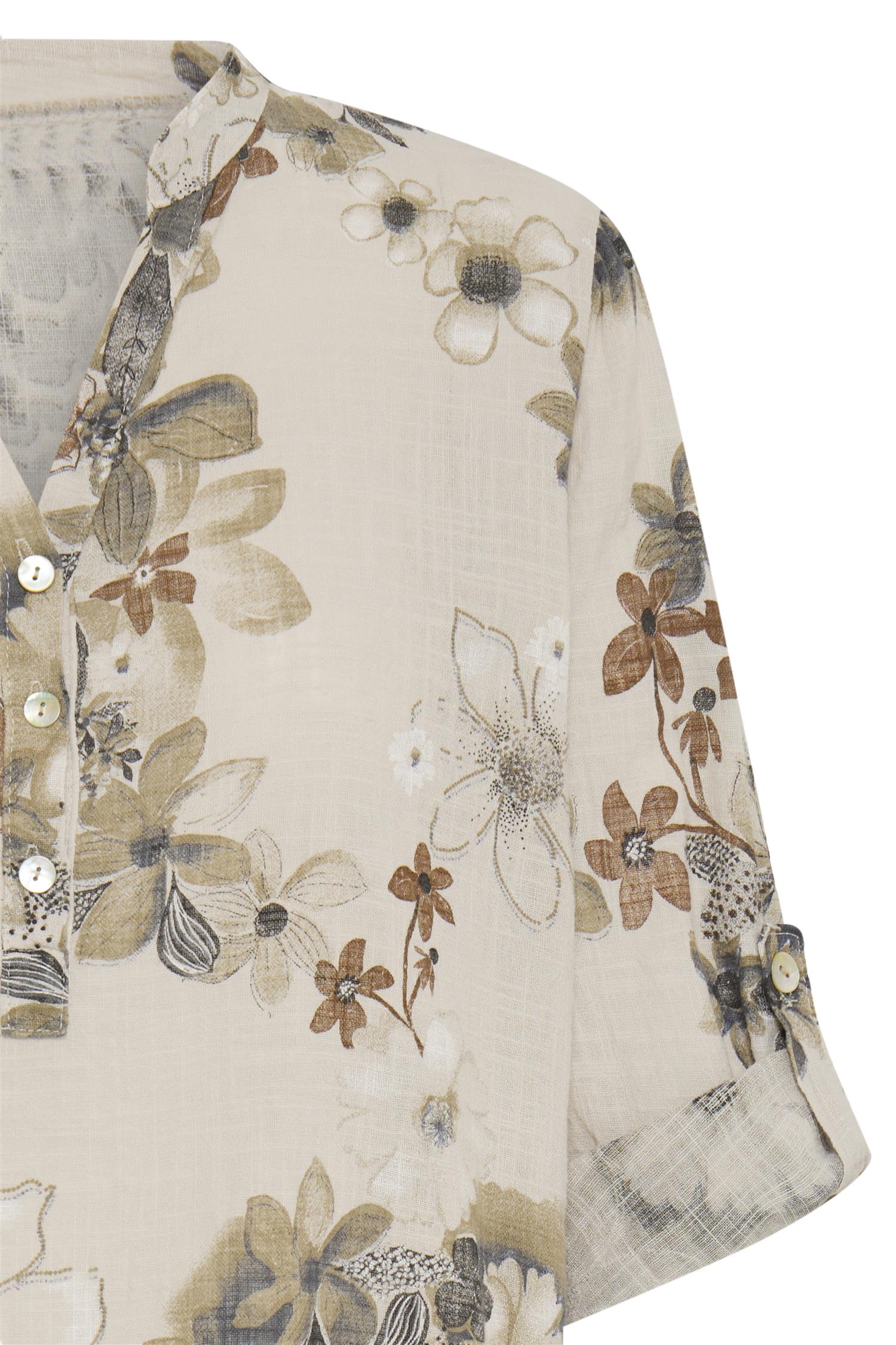 Sbalexia Fl Blouse Sandshell