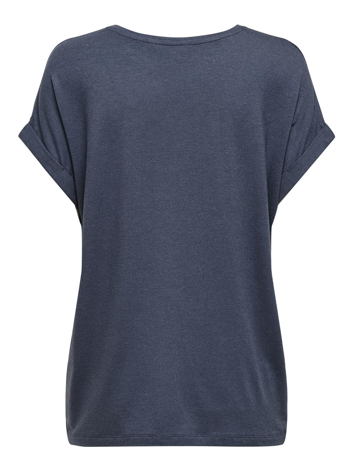 ONLMOSTER S/S O-NECK TOP NOOS JRS Mellomblå