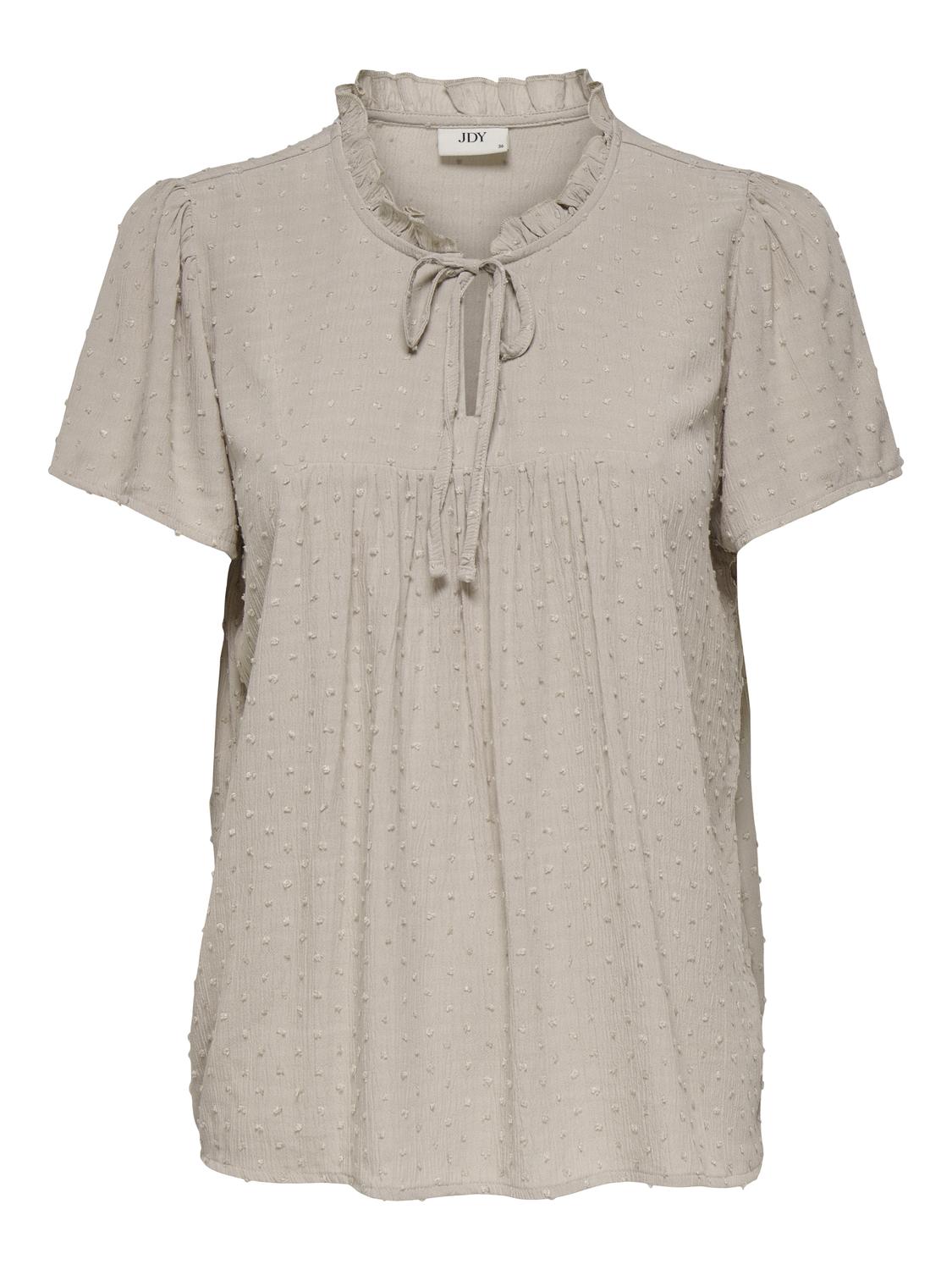 JDYLIMA LIFE S/S TOP WVN NOOS Lysegrå