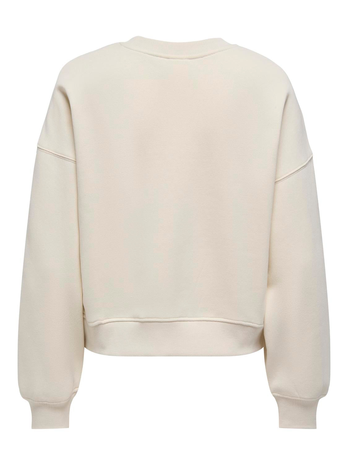 Onlbest L/s Print Crew Neck Swt Lys Beige