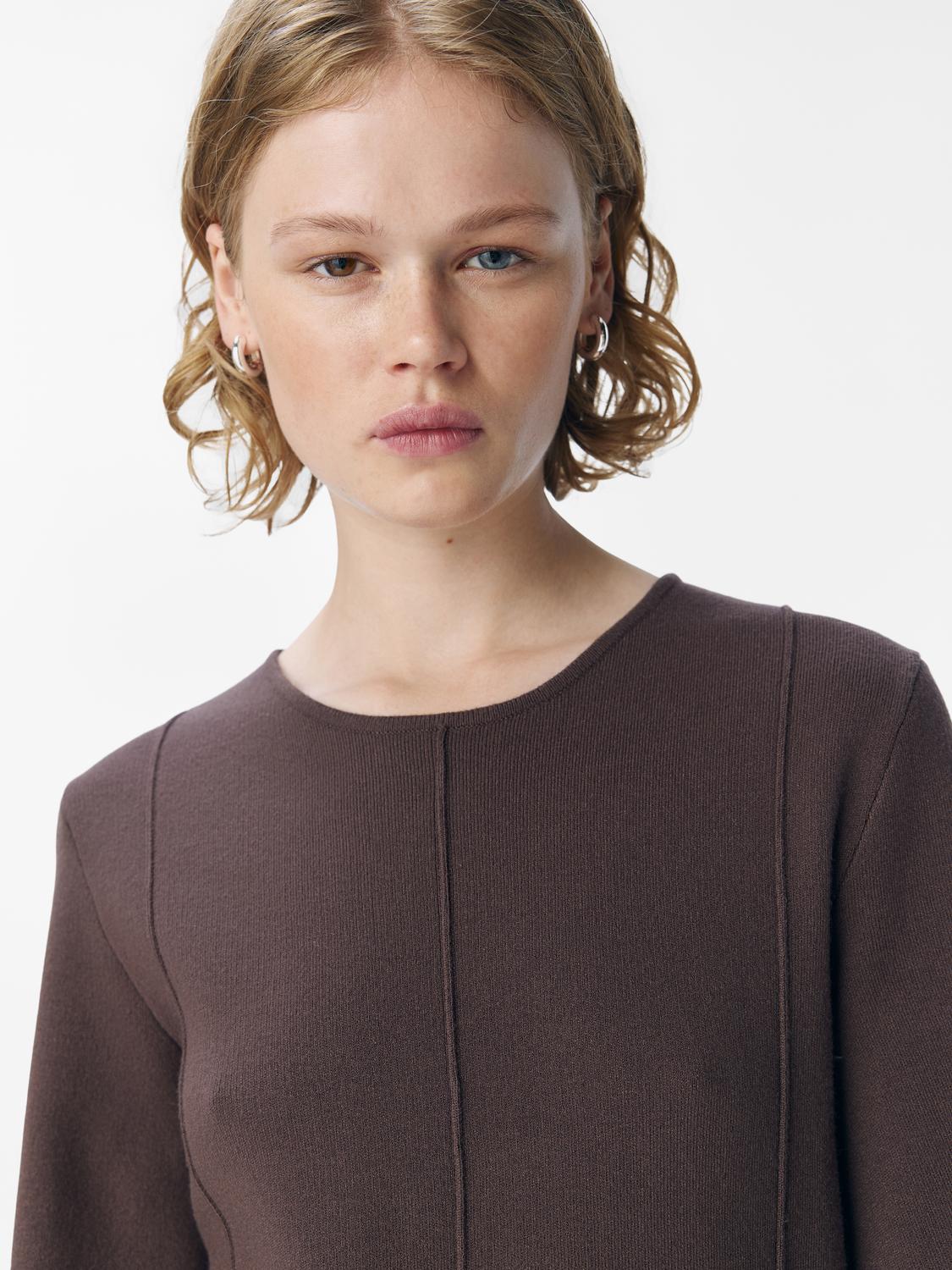 Objreynard 2/4 Re Short Dress Noos Mørkebrun