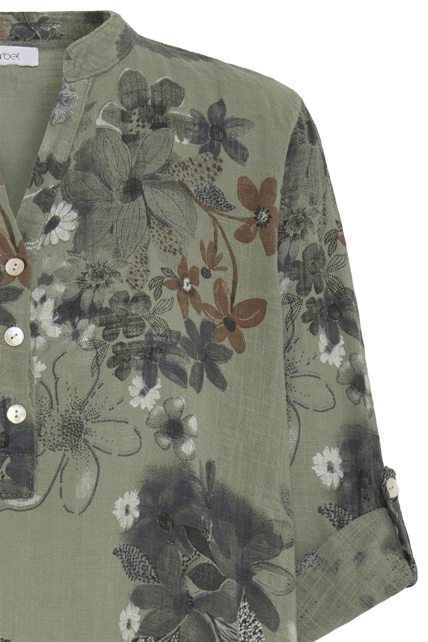 Sbalexia Fl Blouse Dusty Olive