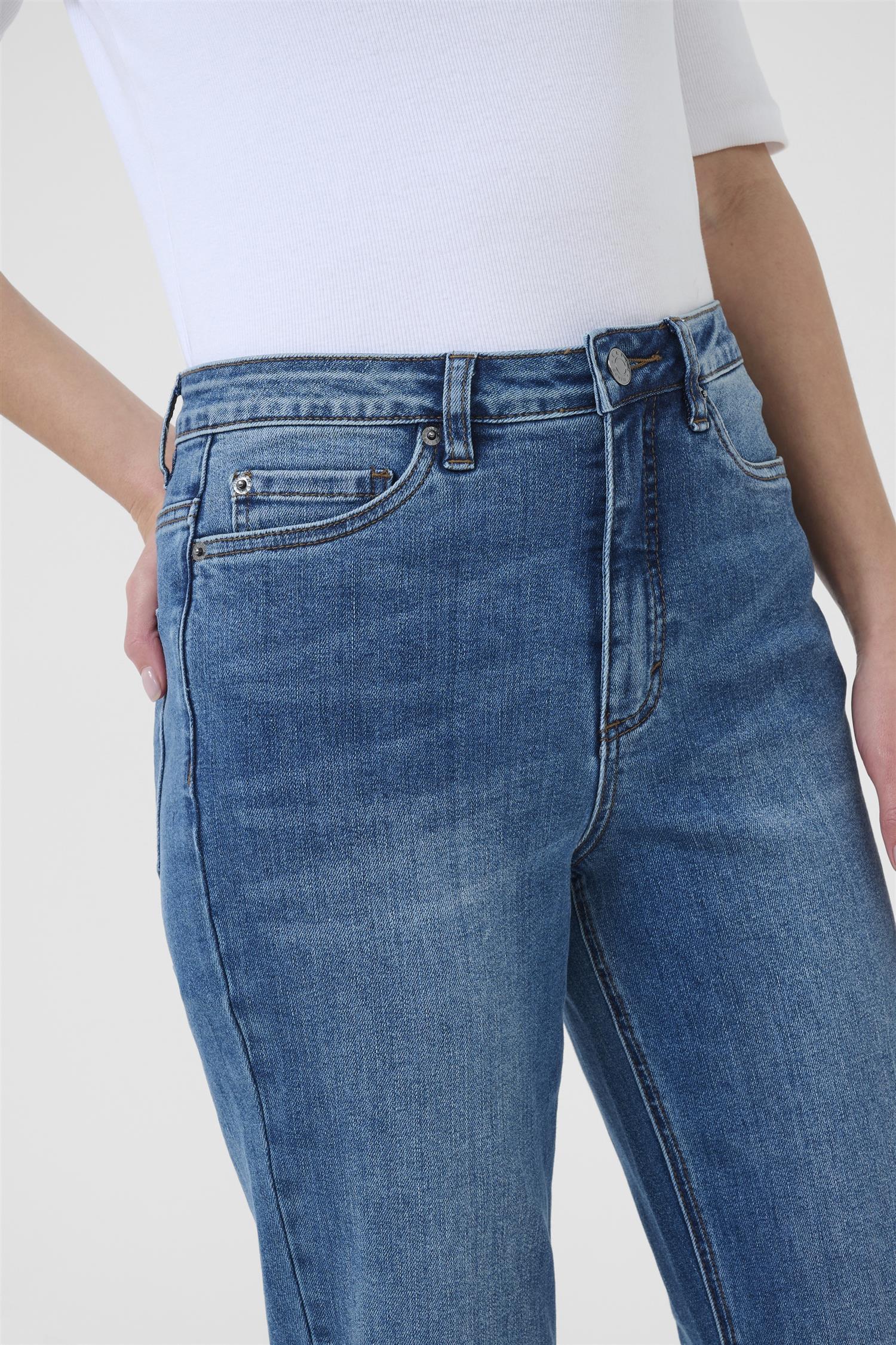 Kaforest Hw Slim Fit Jeans Medium Blue Denim