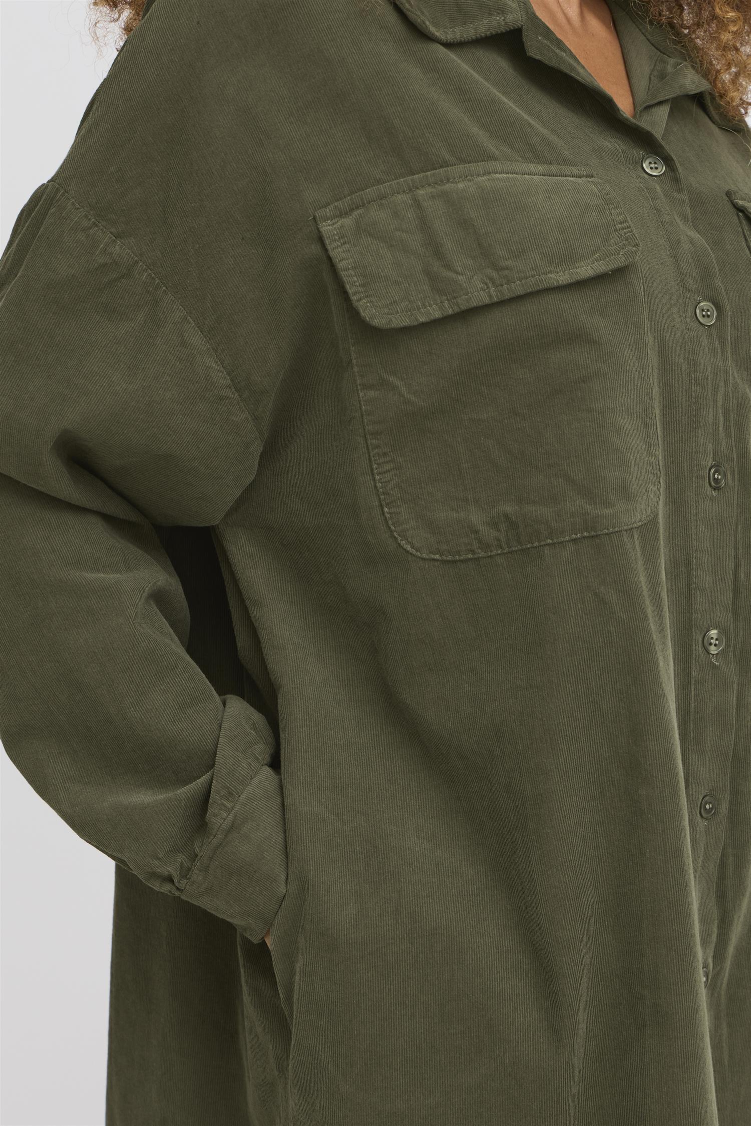Sbtonya Shirt Dress Dusty Olive