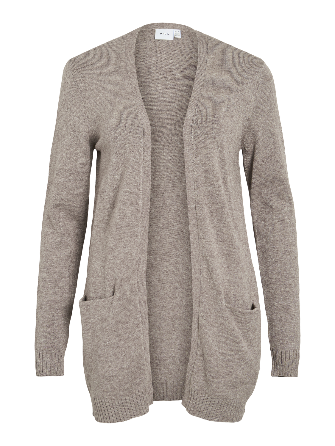 Viril Open L/s Knit Cardigan - Noos Mørkegrå