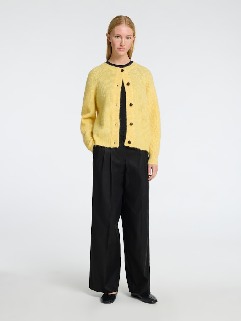 SLFLULU LS KNIT SHORT CARDIGAN B NOOS Gul