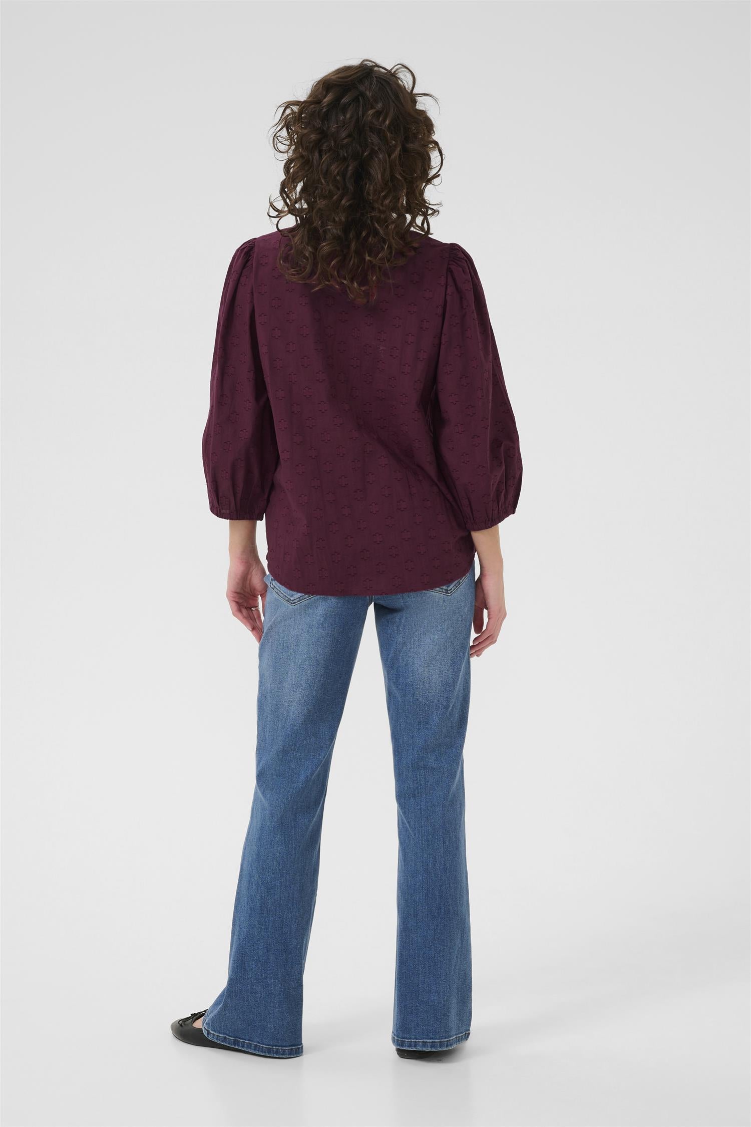 Kaenya Blouse 3/4 Sl Windsor Wine