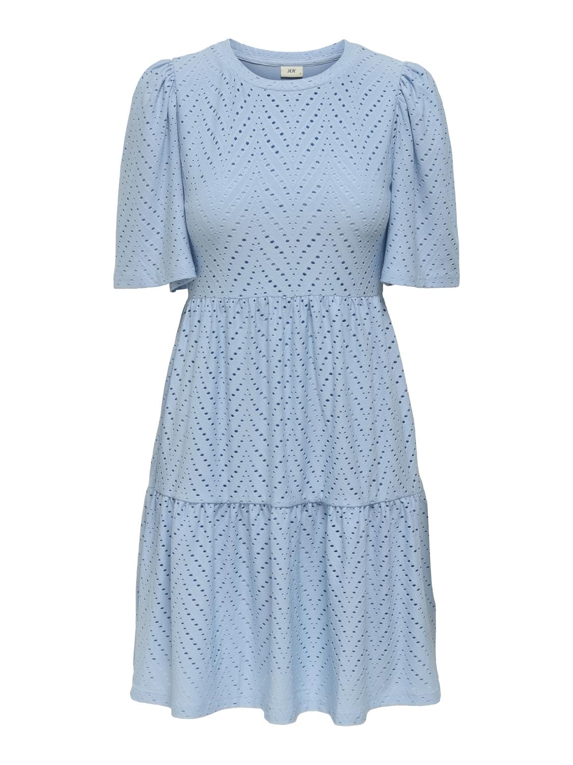 JDYCARLA CATHINKA S/S DRESS JRS NOOS Lyseblå