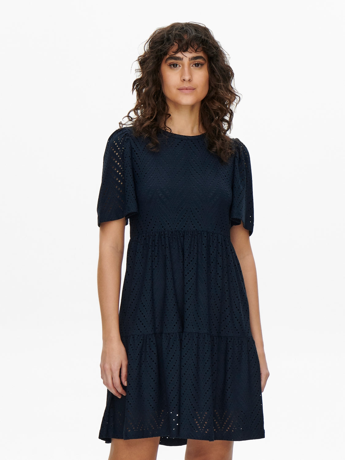 JDYCARLA CATHINKA S/S DRESS JRS NOOS Mørkeblå