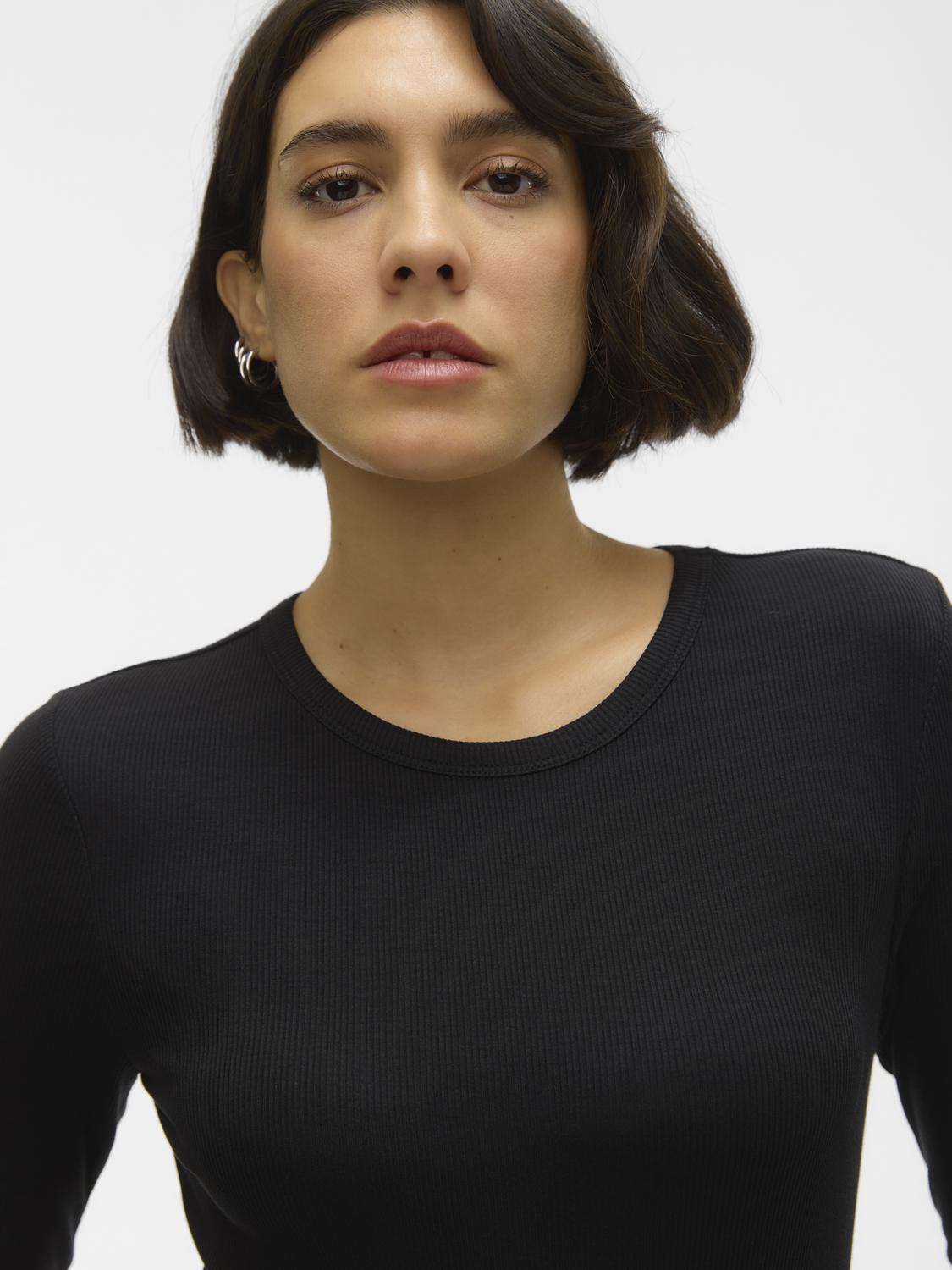 AWIRWINA LS O-NECK TOP NOOS Sort