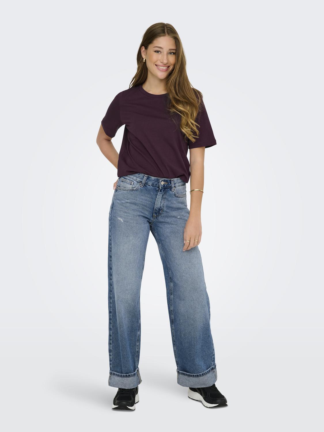 Onlonly S/s Tee Jrs Noos Mørkelilla