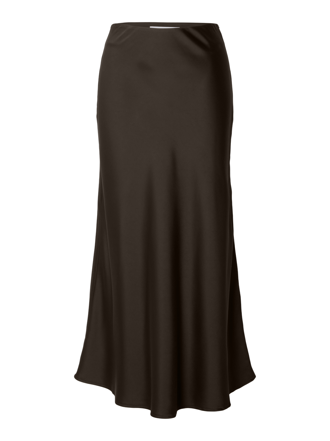 Slflena Hw Midi Skirt Noos Mørkebrun