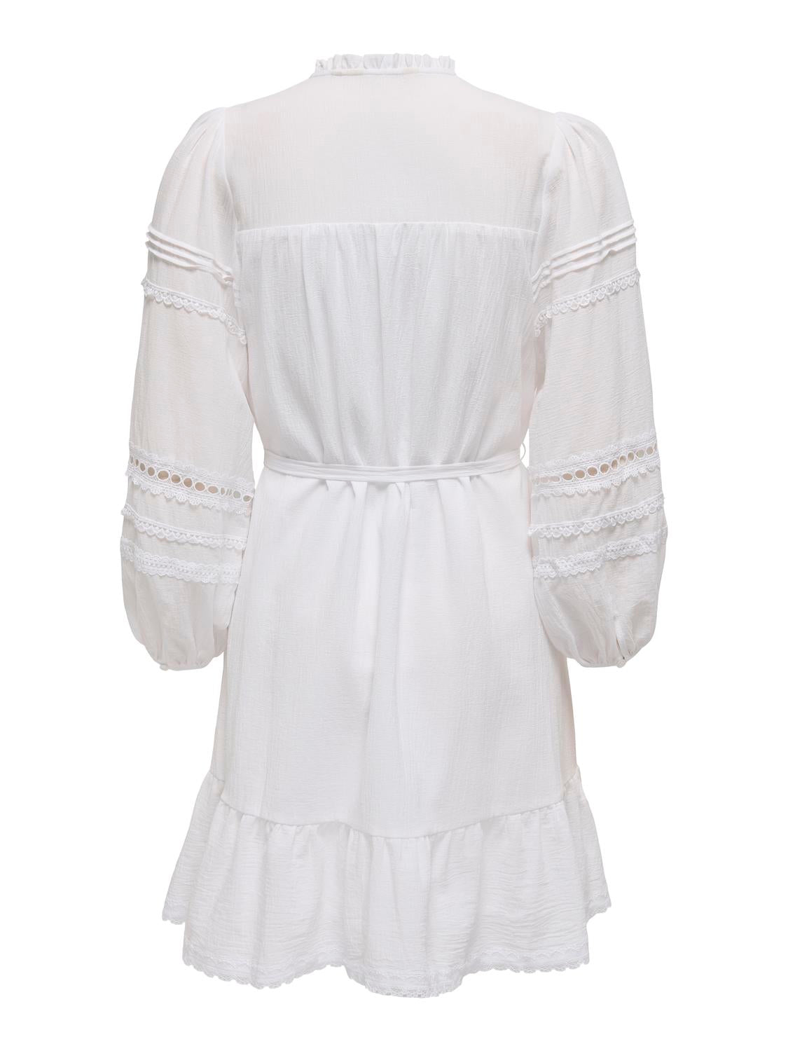 ONLVERA 78 DETAIL DRESS WVN Hvit
