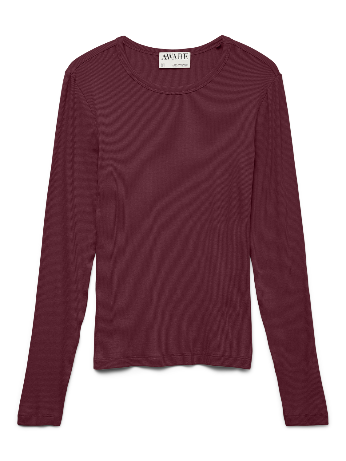 AWIRWINA LS O-NECK TOP NOOS Burgunder