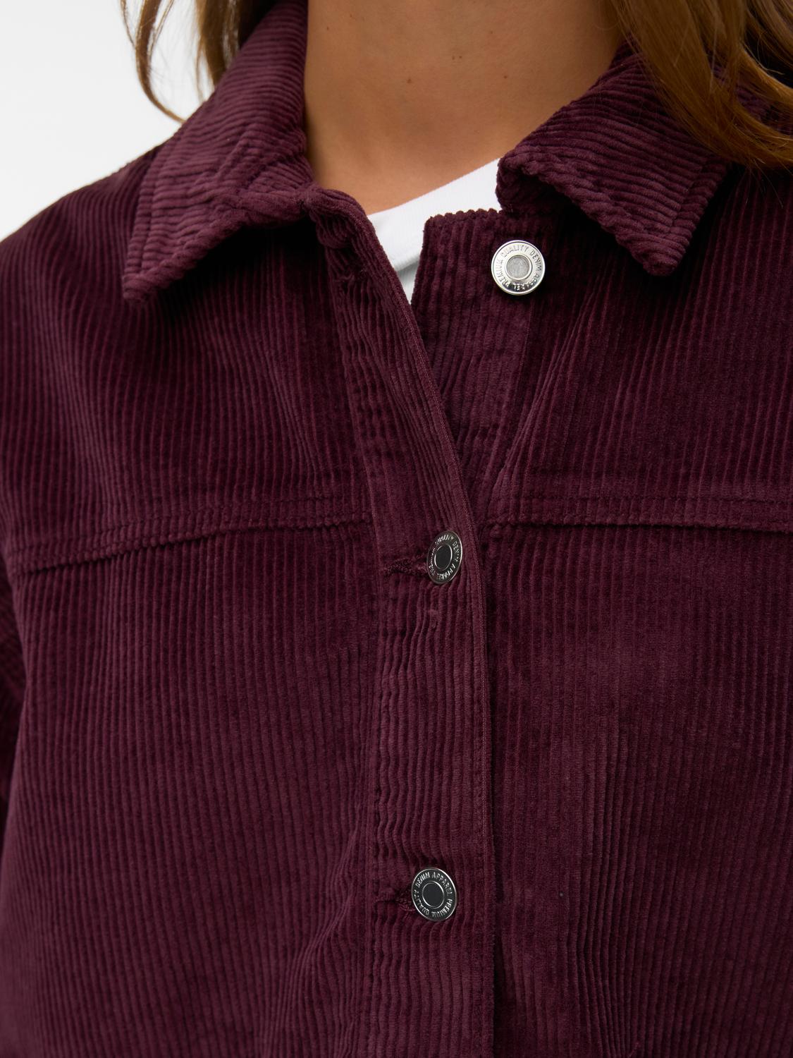Vmjamie Ls Corduroy Shacket Mix Noos Mørkelilla