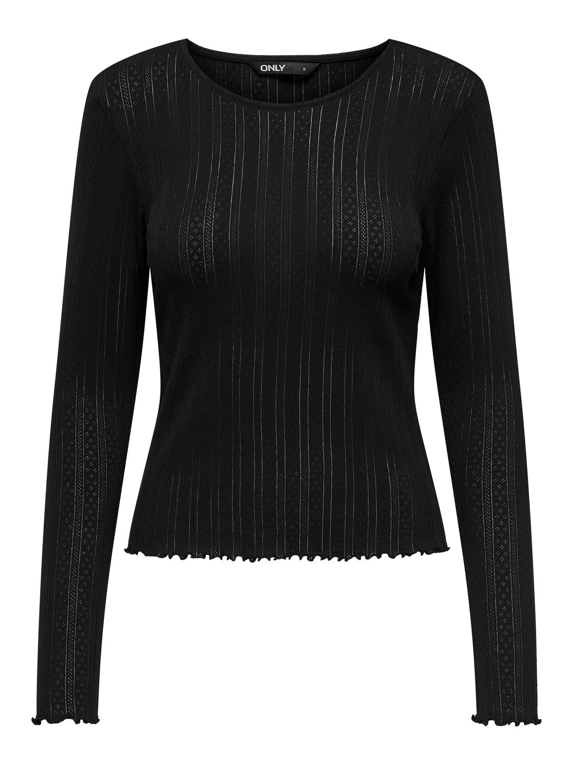 Onlcarlotta L/s Top Noos Jrs Sort