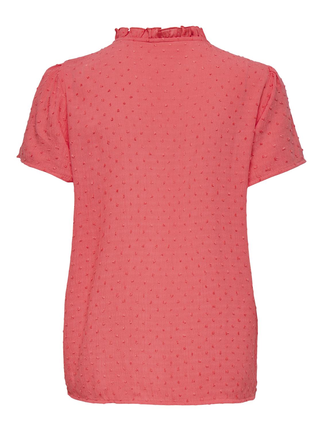 JDYLIMA LIFE S/S TOP WVN NOOS Mellomrosa