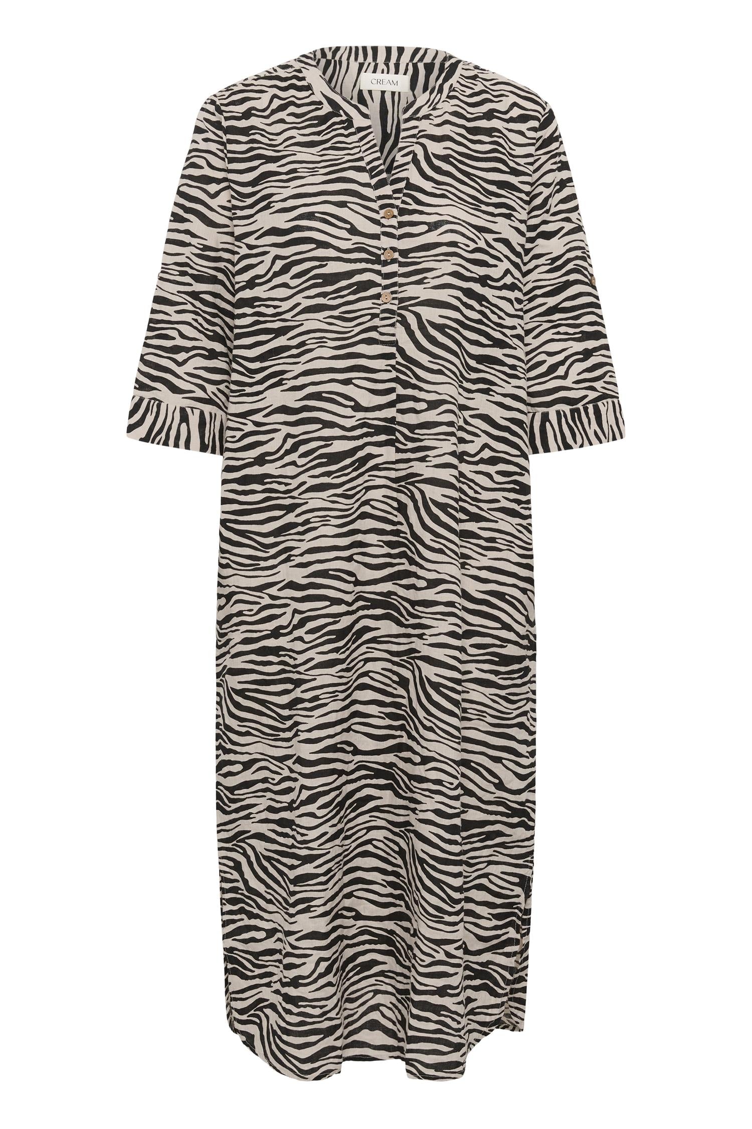 CRBellis Caftan Dress Monochrome Animal
