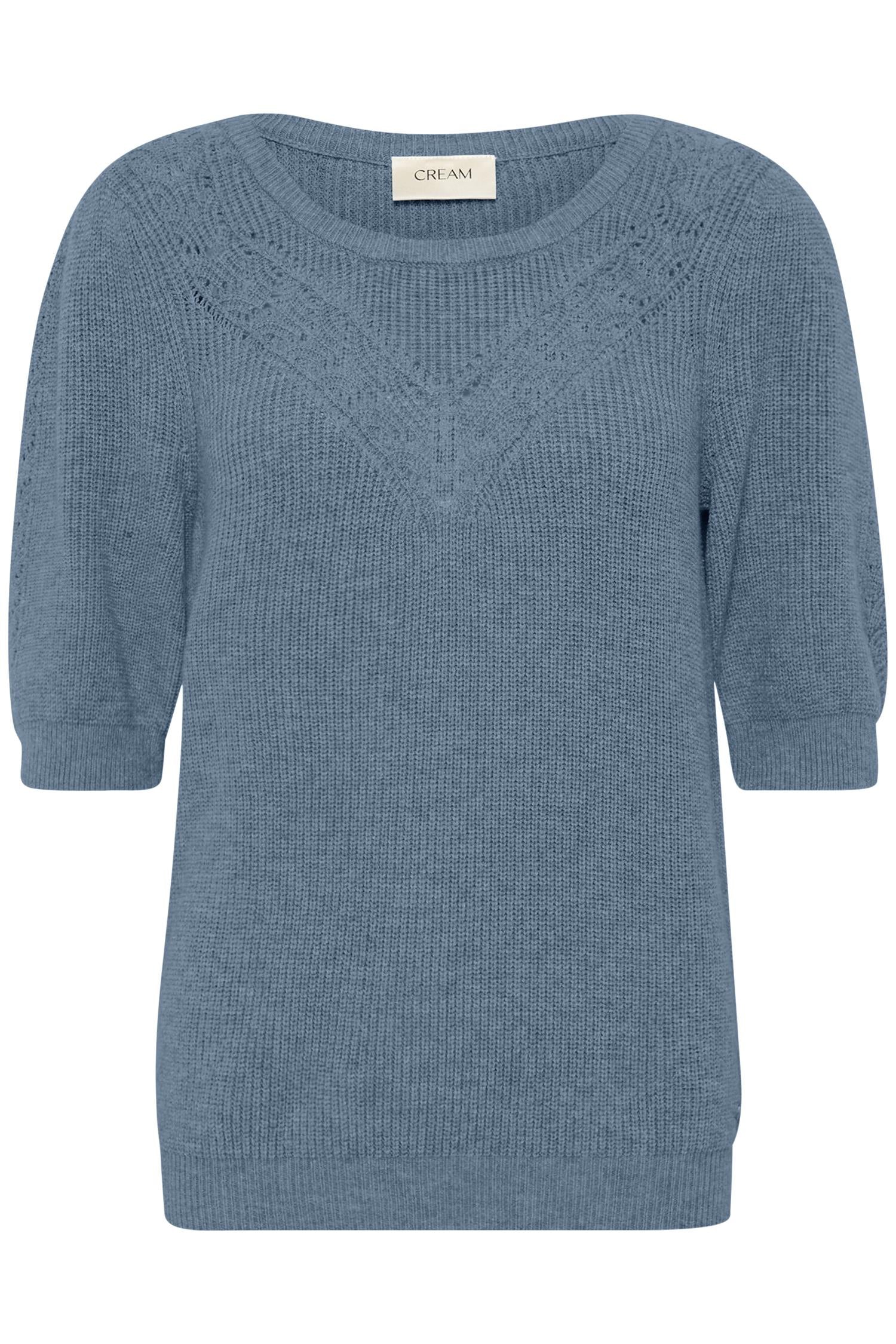 Crdela Short Sleeve Pullover Blue Heaven Melange