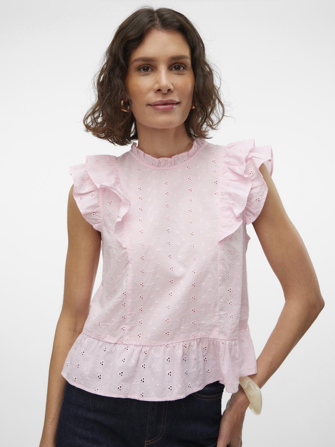VMKAMMY SL HIGH NECK TOP VMA Rosa