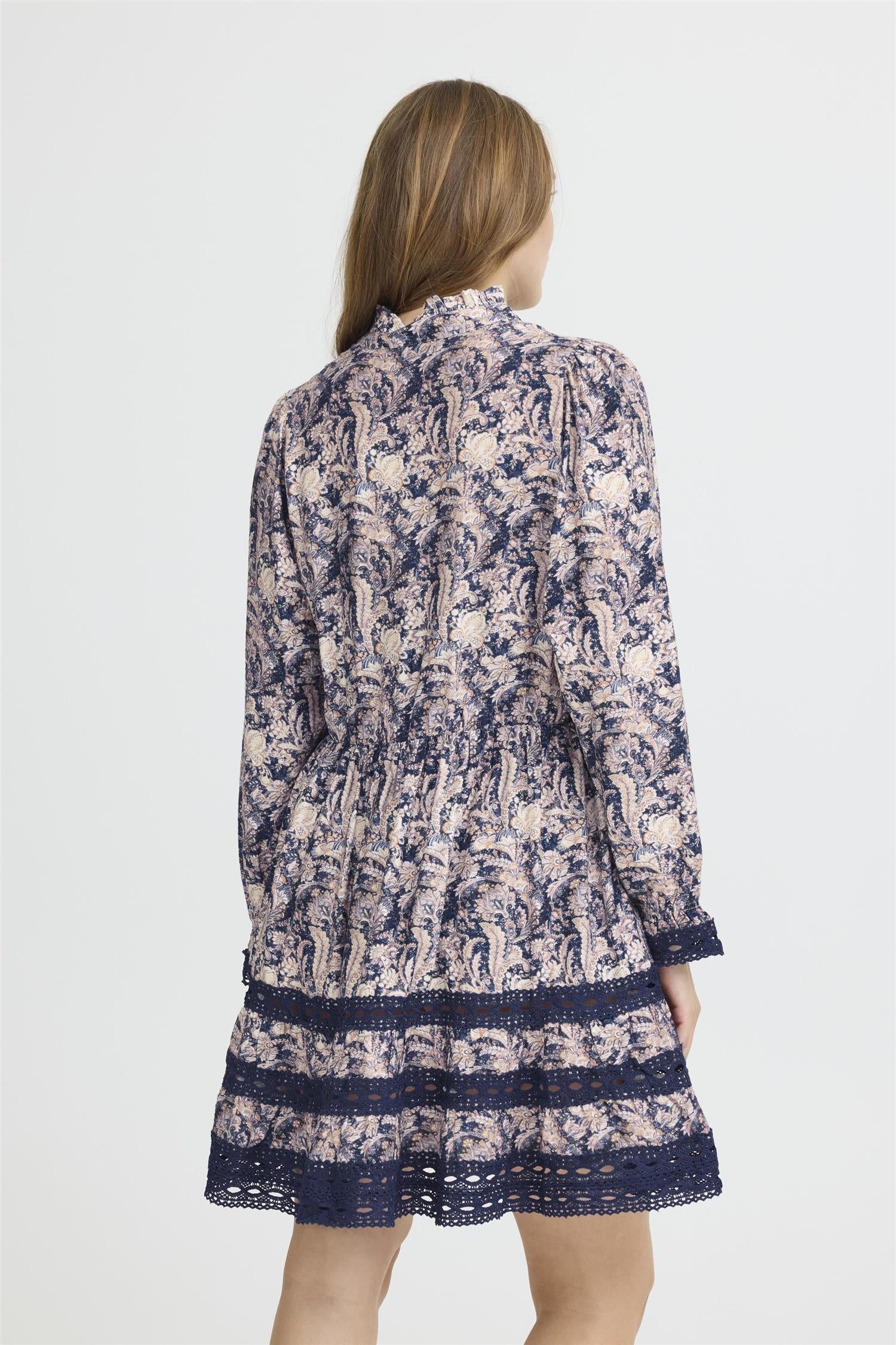 Pzpernille Dress Dark Blue Paisley Printed