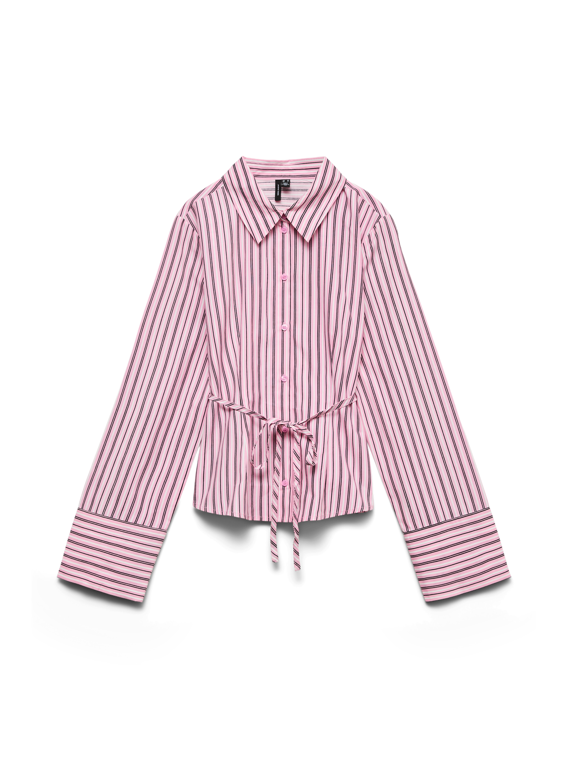 Vmsiena Ls Tie Shirt Wvn Exp Lyserosa
