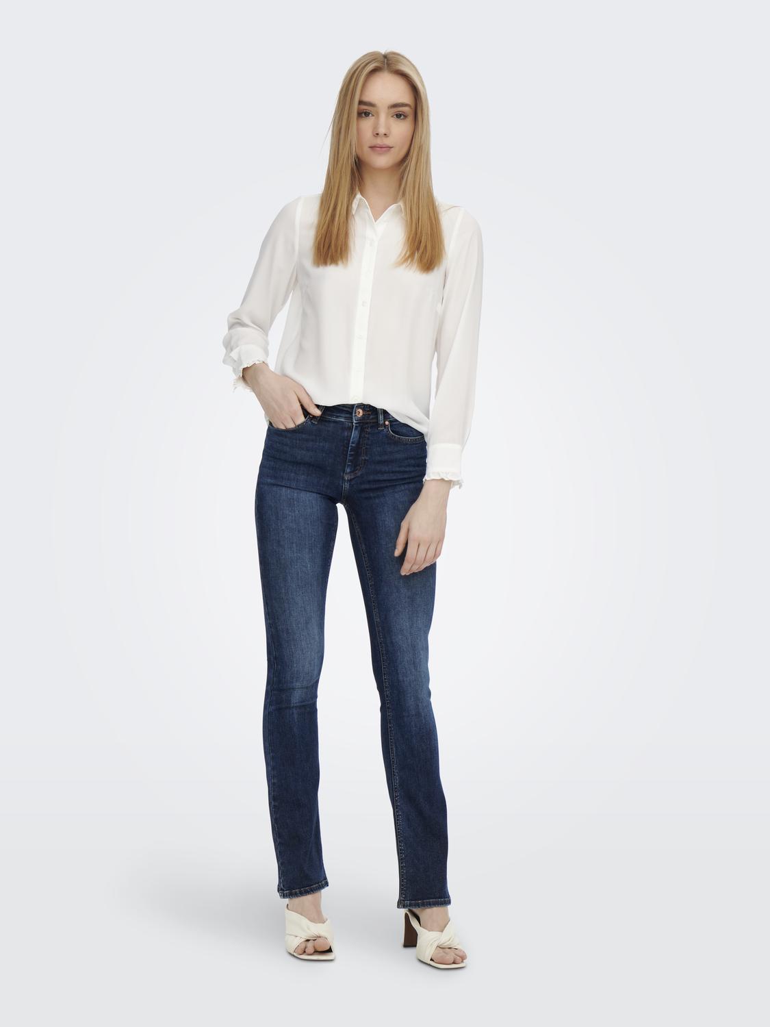 Onlblush Mid Flared Dnm Tai021 Noos Mørkeblå