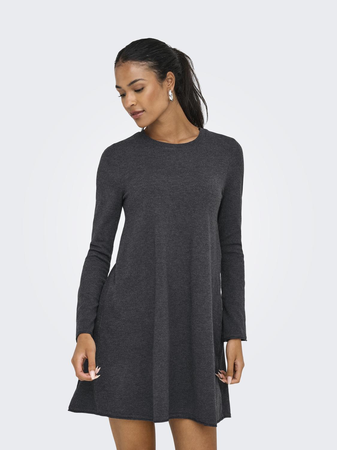 Onlamalio Life Ls Oneck Dress Knt Mørkegrå