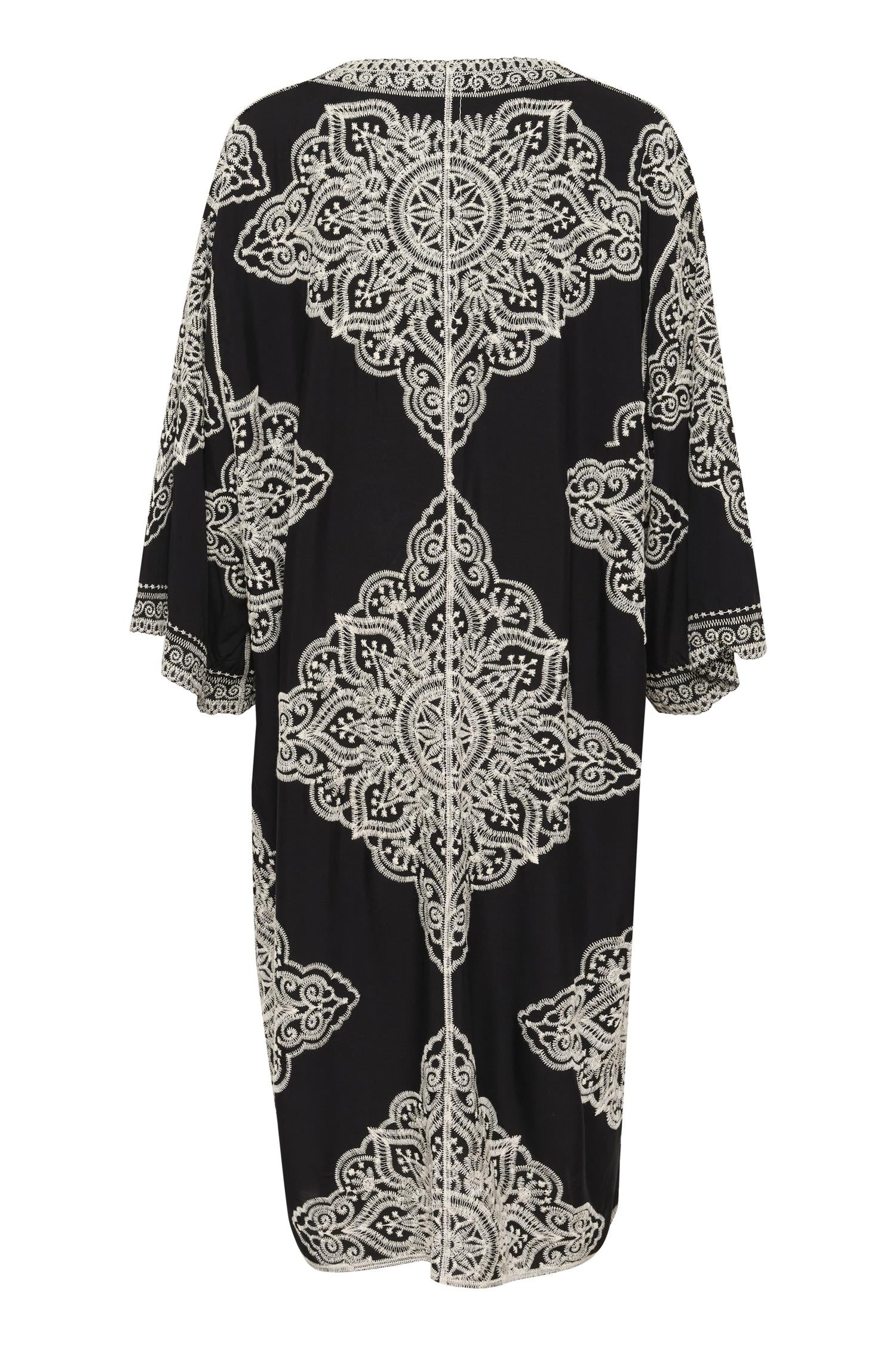 CRTyla Kimono Black With Embroidery