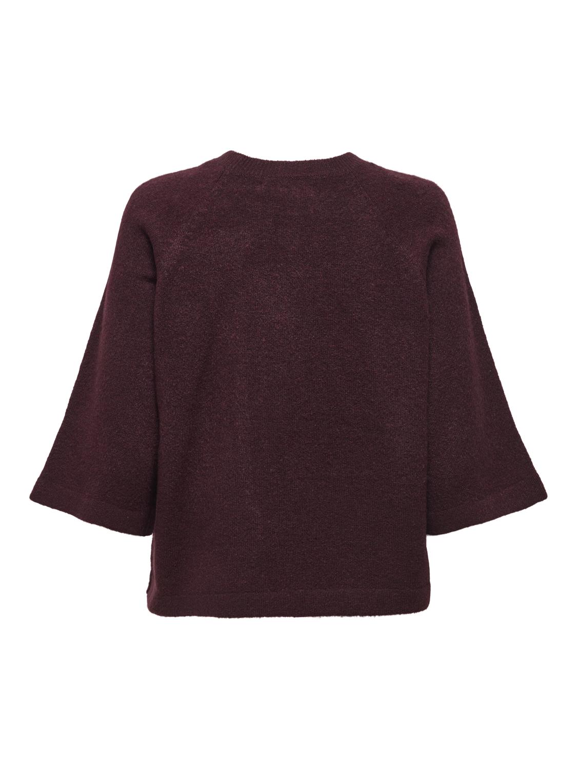 Onlsimoni 3/4 Pullover Knt Noos Mørkerød