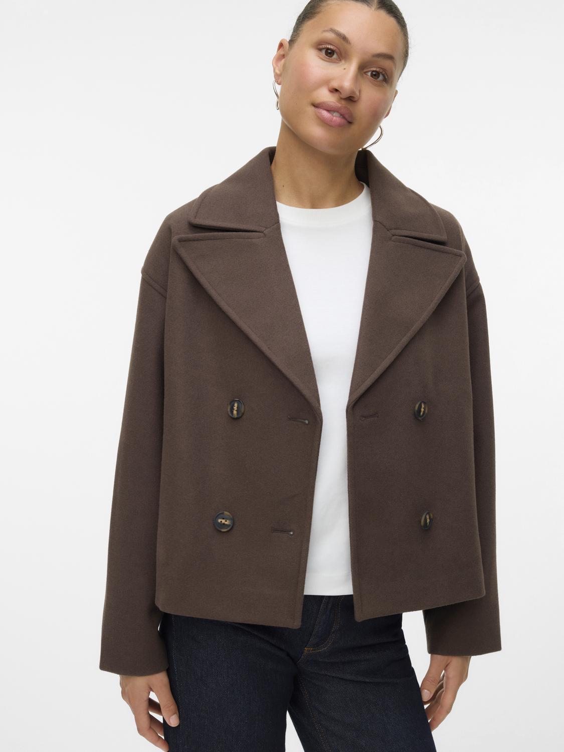 Vmvinceline Short Jacket Noos Mellombrun