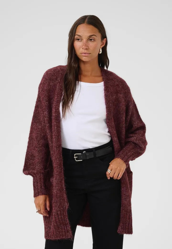Katrina Knit Cardigan Windsor Wine Melange