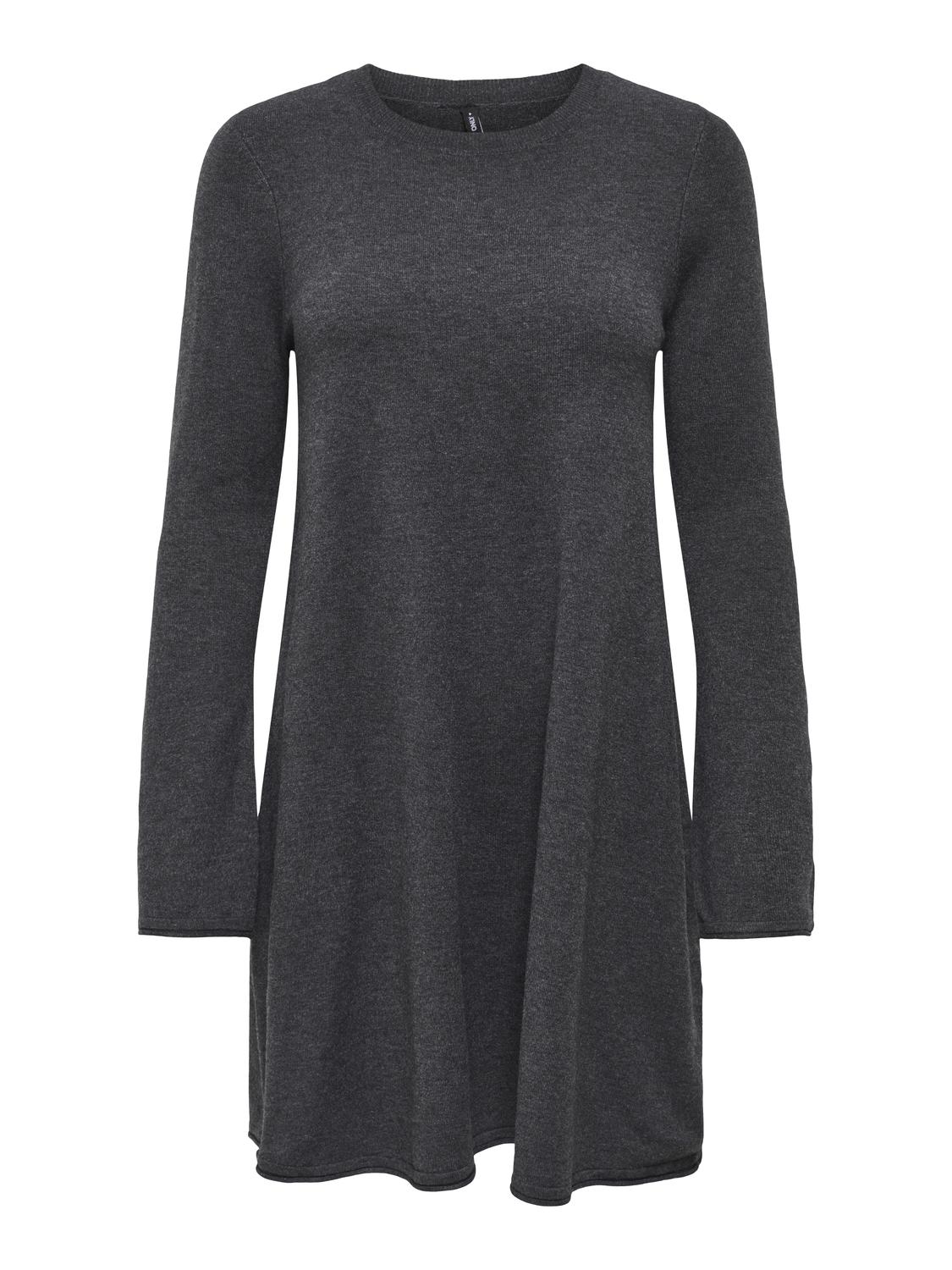 Onlamalio Life Ls Oneck Dress Knt Mørkegrå