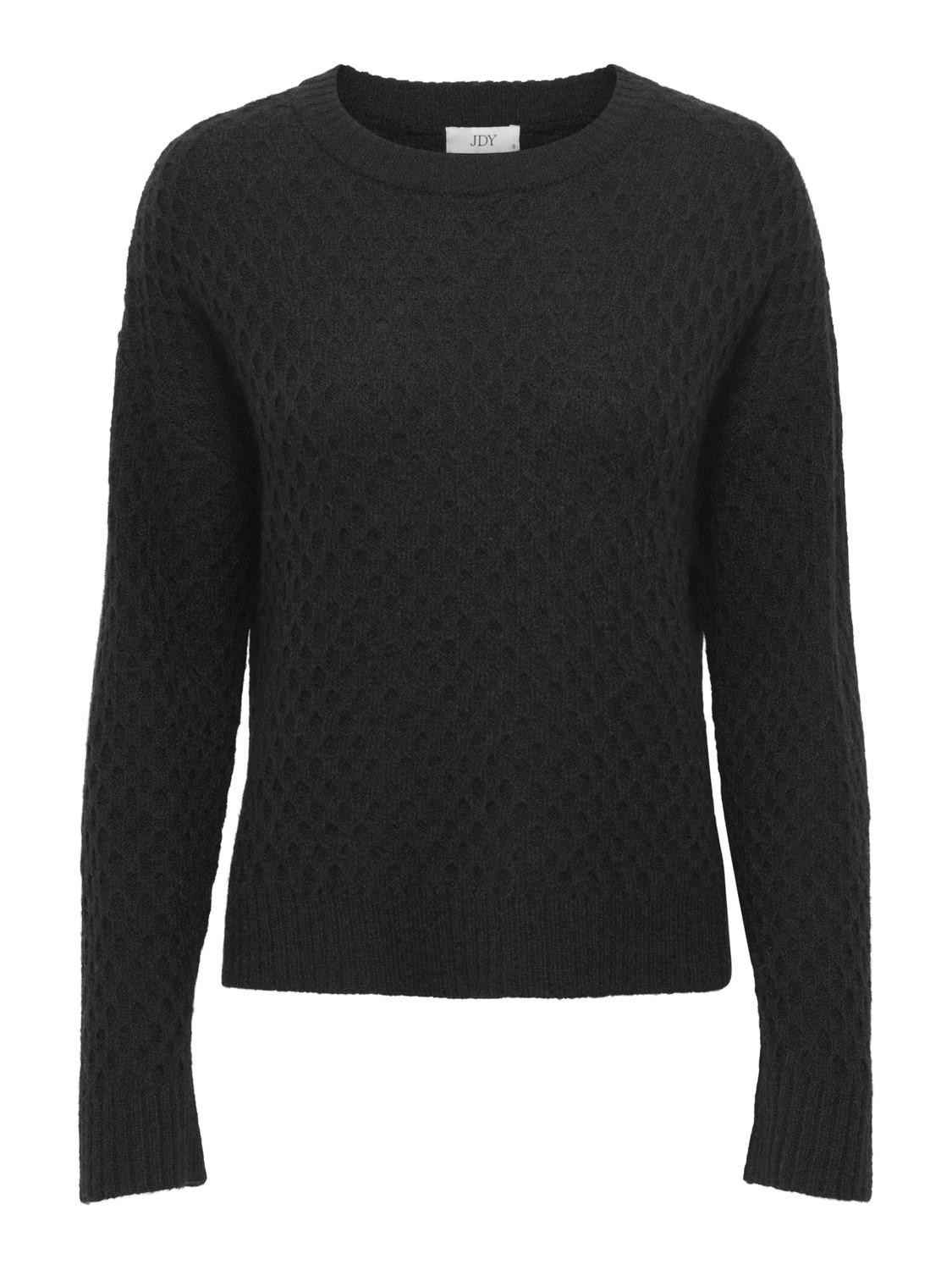 JDYBIGUM L/S O-NECK PULLOVER KNT Sort