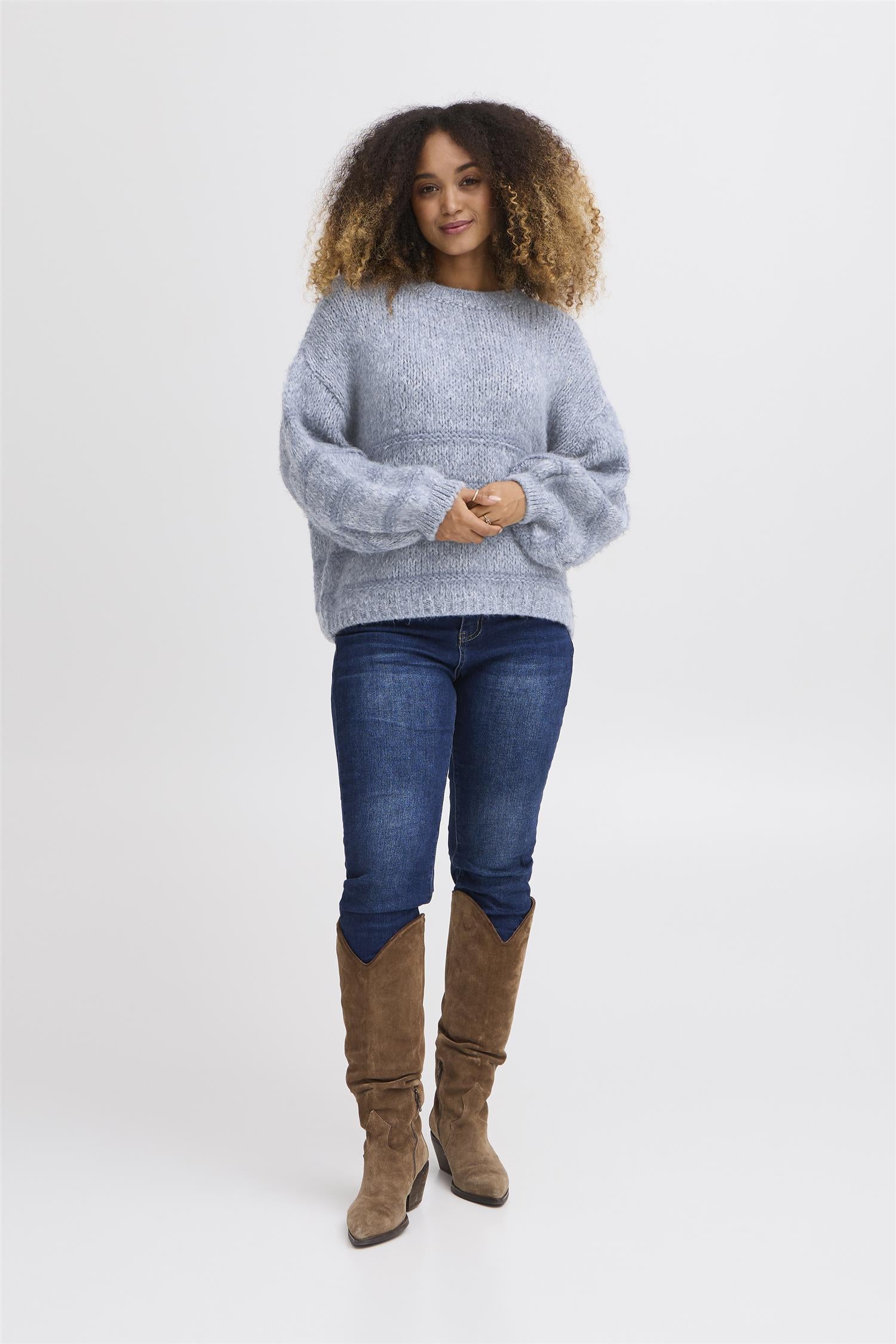 Sbgulmina Knit Blouse Jeans Blue