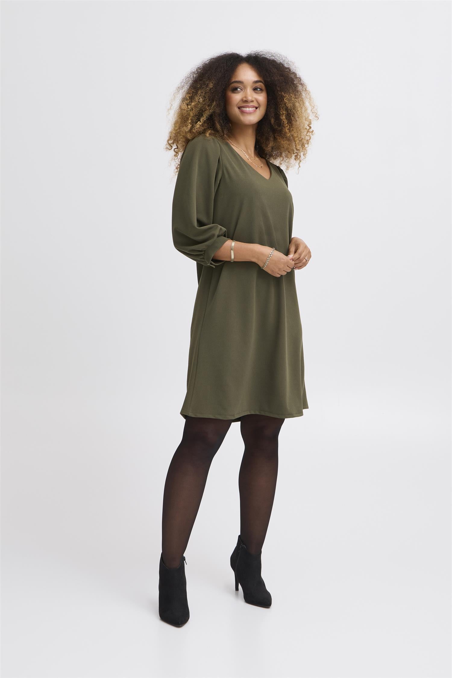Sbgazel Dress Dusty Olive