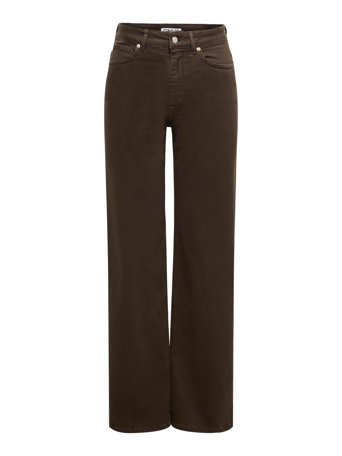 Onlmadison Blush Hw Wide Brown Dnm Cro11 Mørkebrun