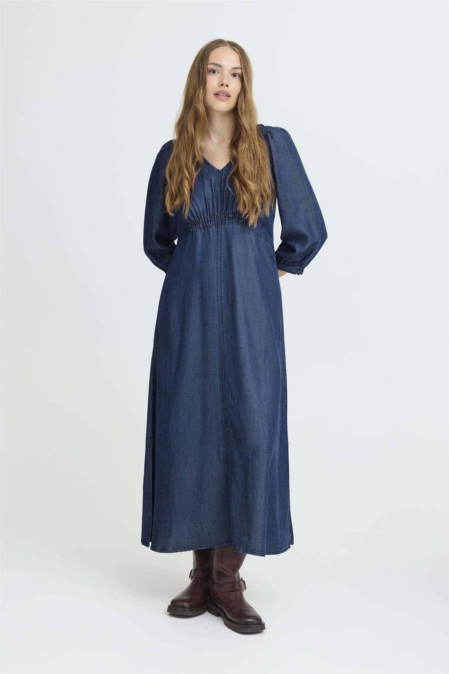Pzsevielle Dress Un-Washed Denim