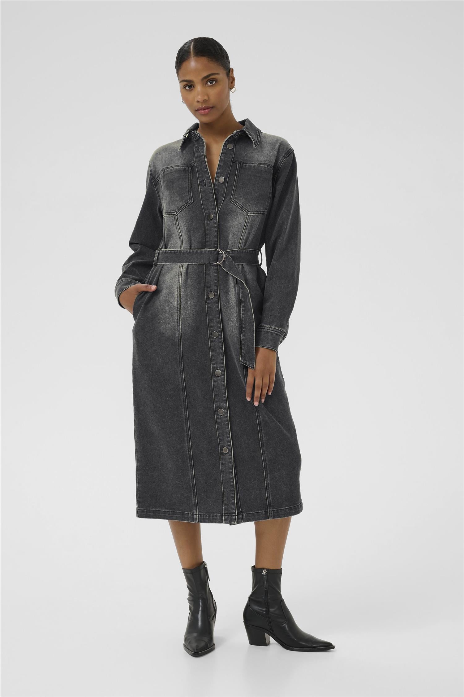 Kaabby Denim Dress Medium Grey Denim