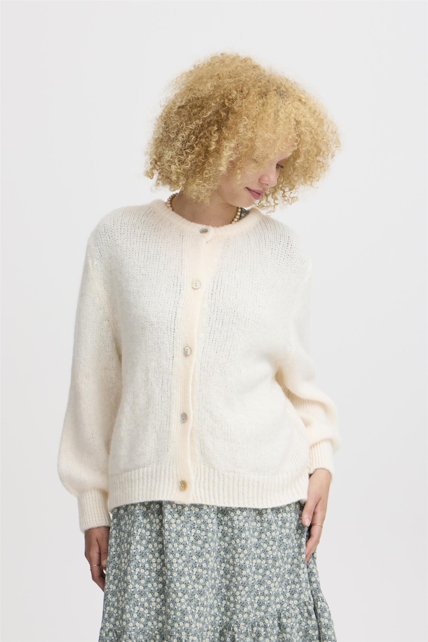SBGULVIG KNIT CARDIGAN Antique White