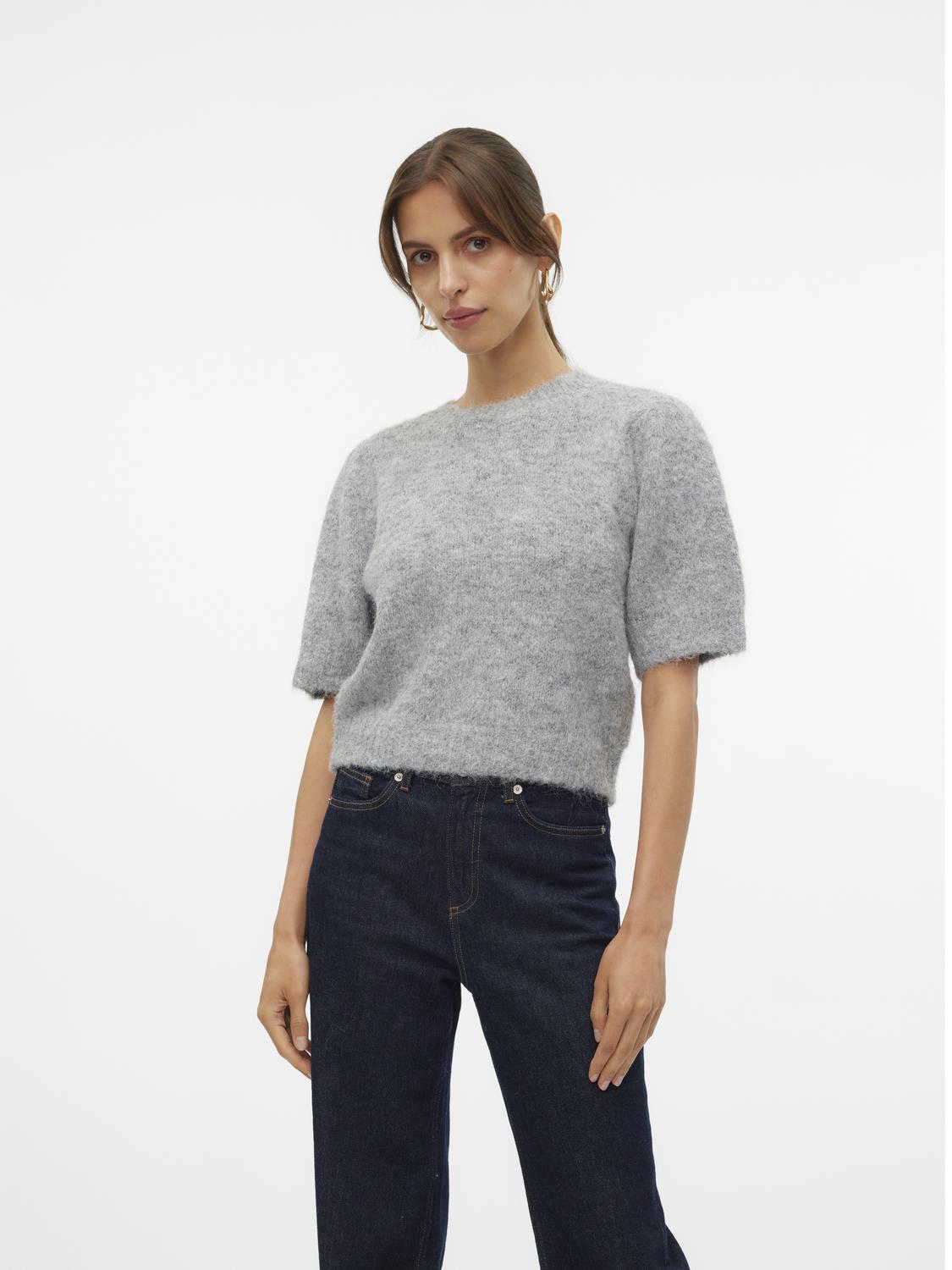 VMNOVAH SS O-NECK PUFF PULLOVER GA NOOS Mellomgrå
