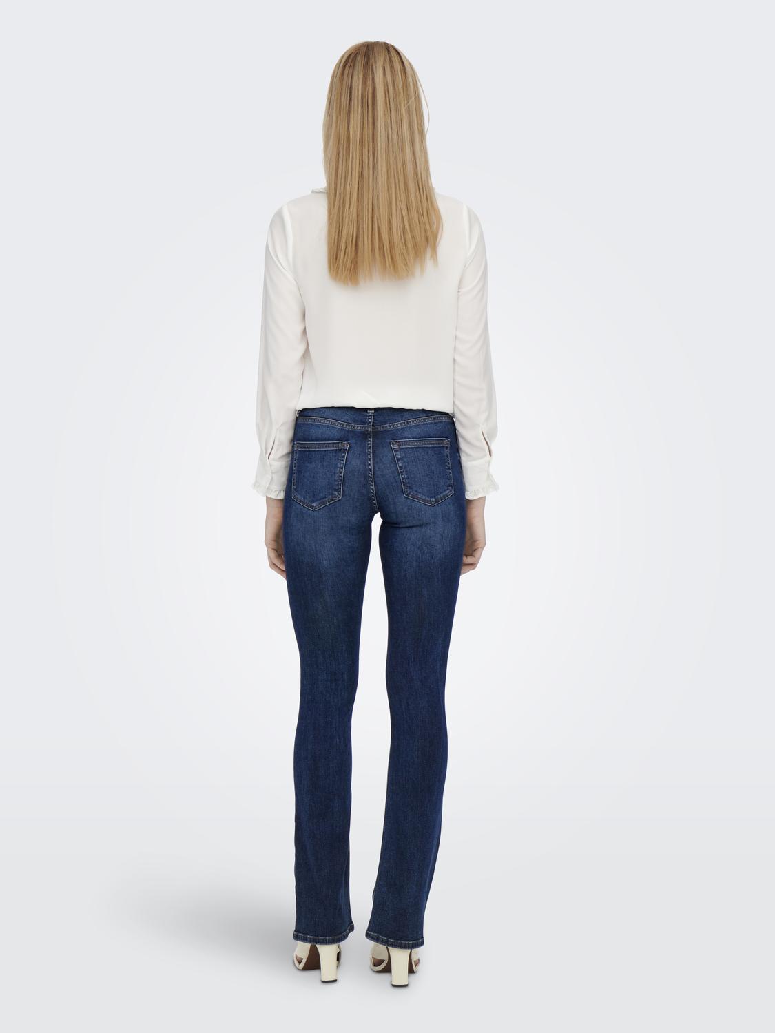 Onlblush Mid Flared Dnm Tai021 Noos Mørkeblå