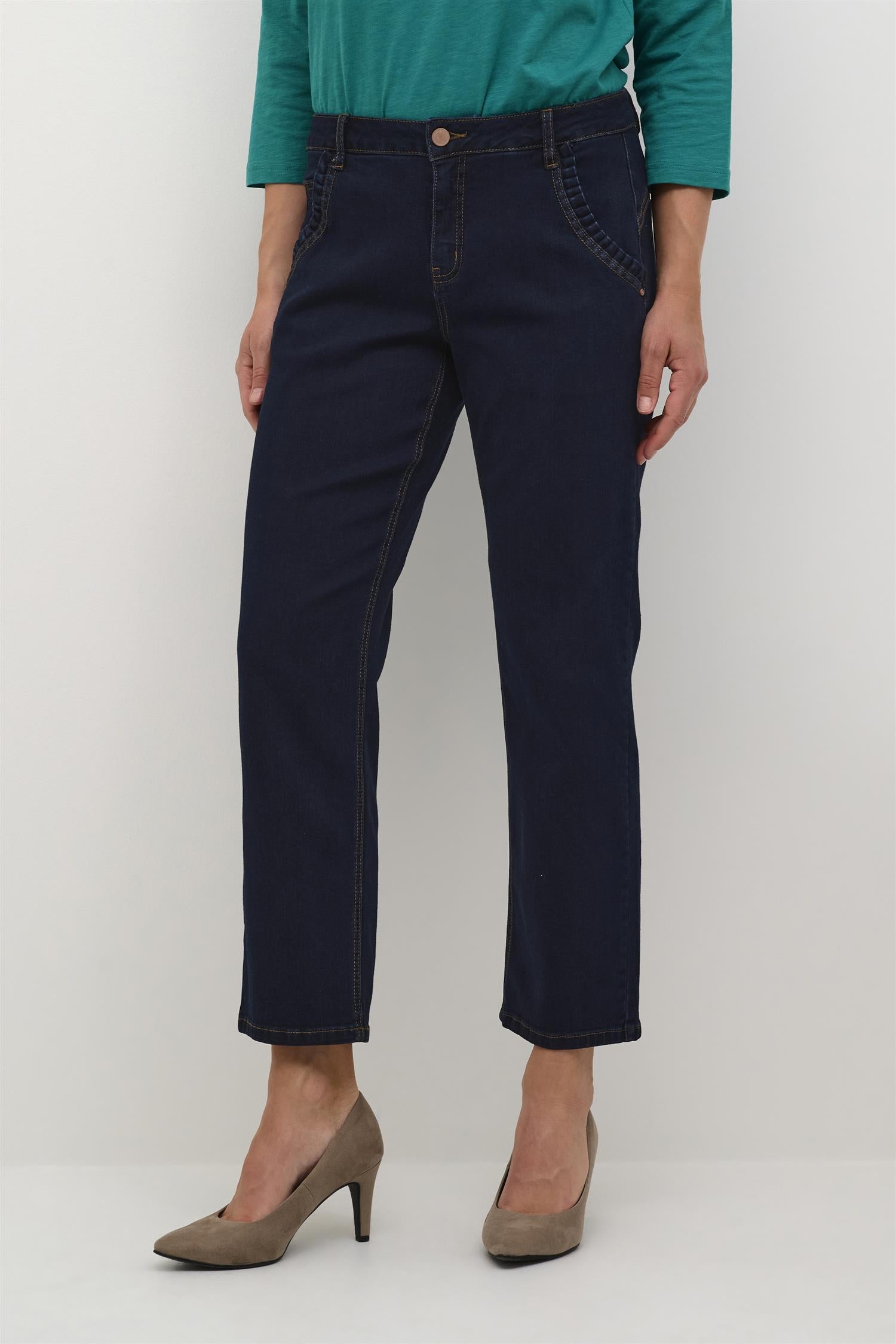 Crraja 7/8 Jeans - Baiily Fit Rinse Dark Blue Denim