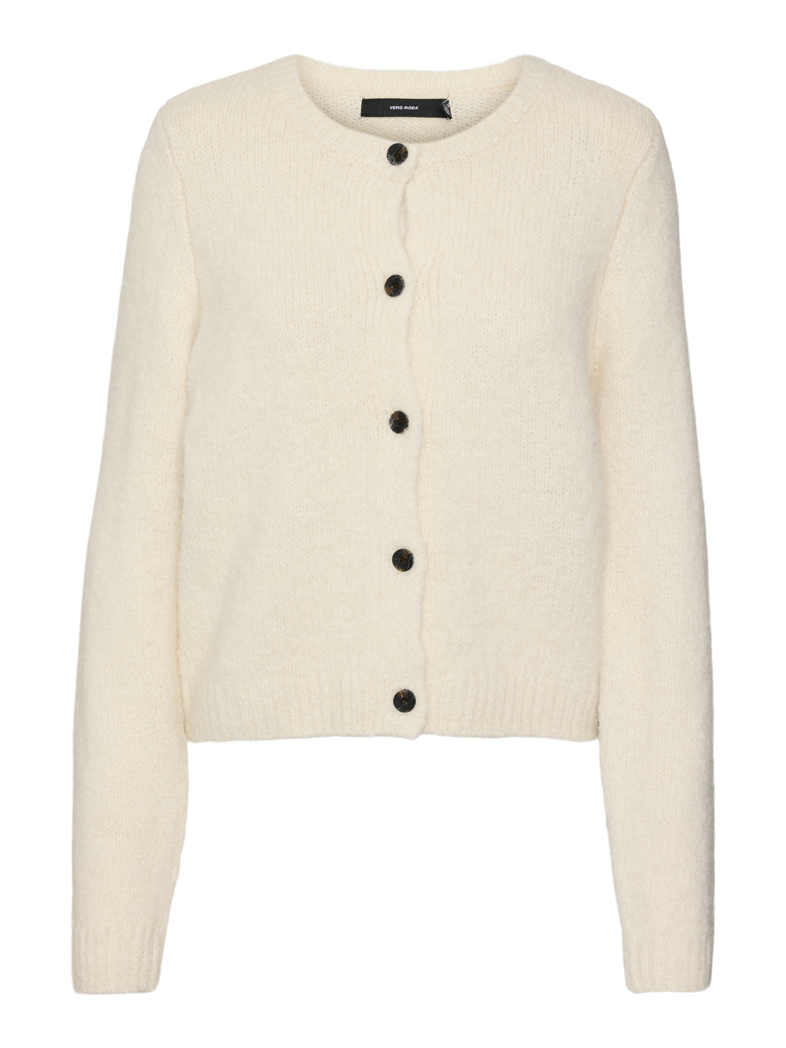 VMNOVAH LS O-NECK BUTTON CARDI GA NOOS Hvit
