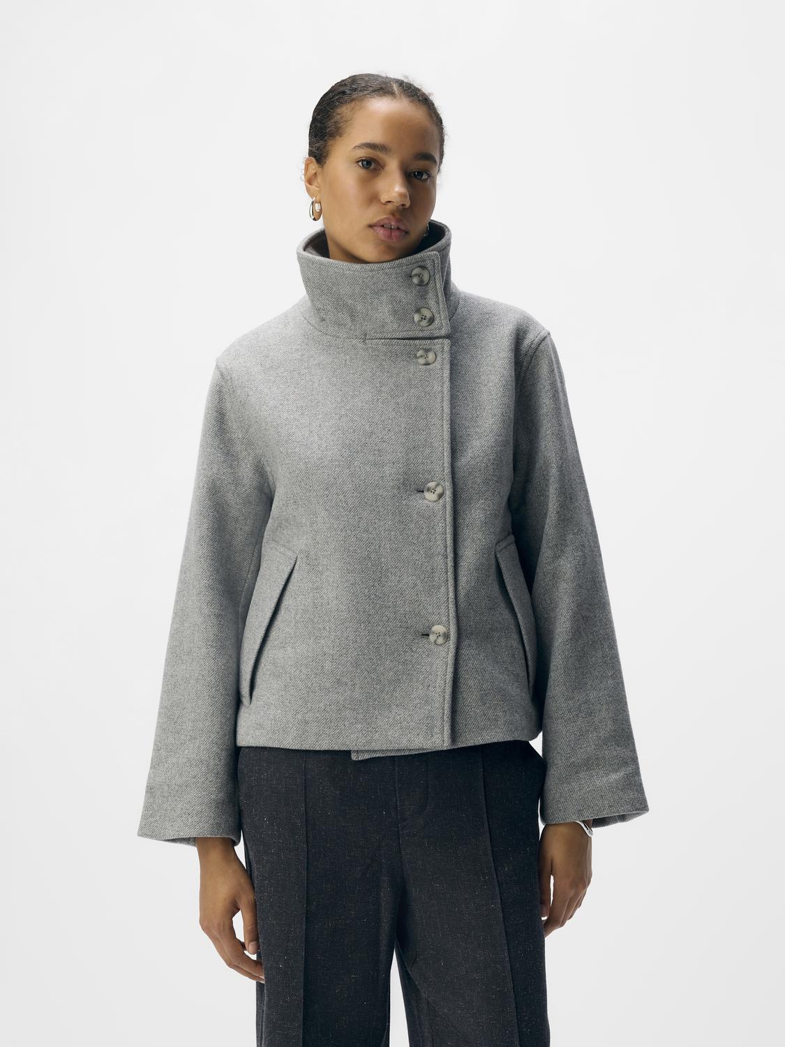 Objriki Re Short Jacket Noos Mellomgrå