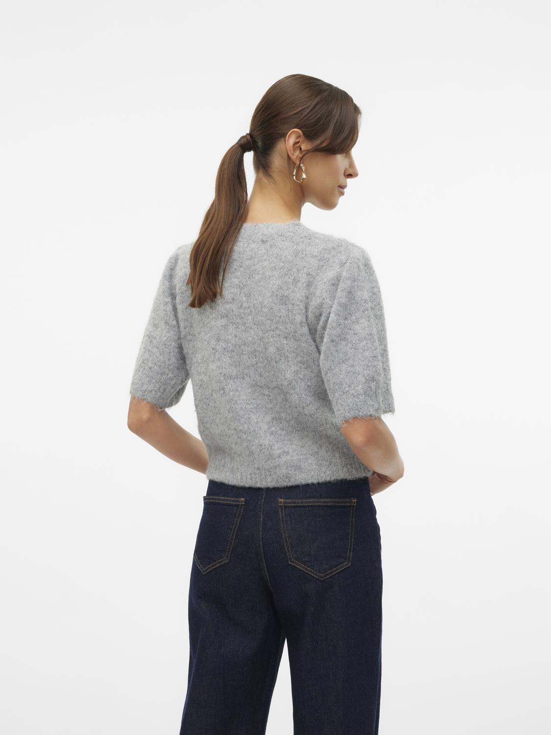 VMNOVAH SS O-NECK PUFF PULLOVER GA NOOS Mellomgrå