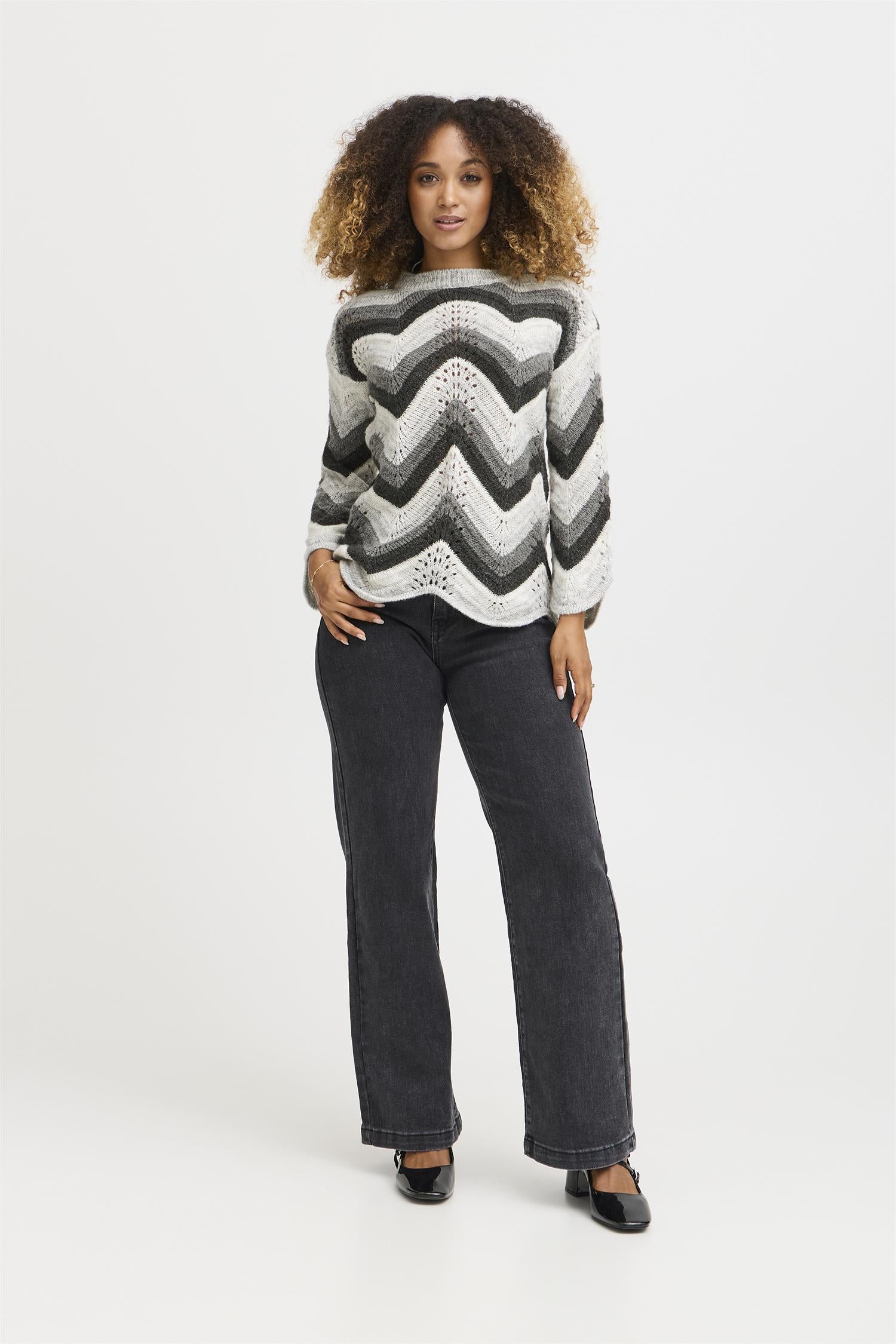 Sbbidiga Knit Blouse Grey Melange