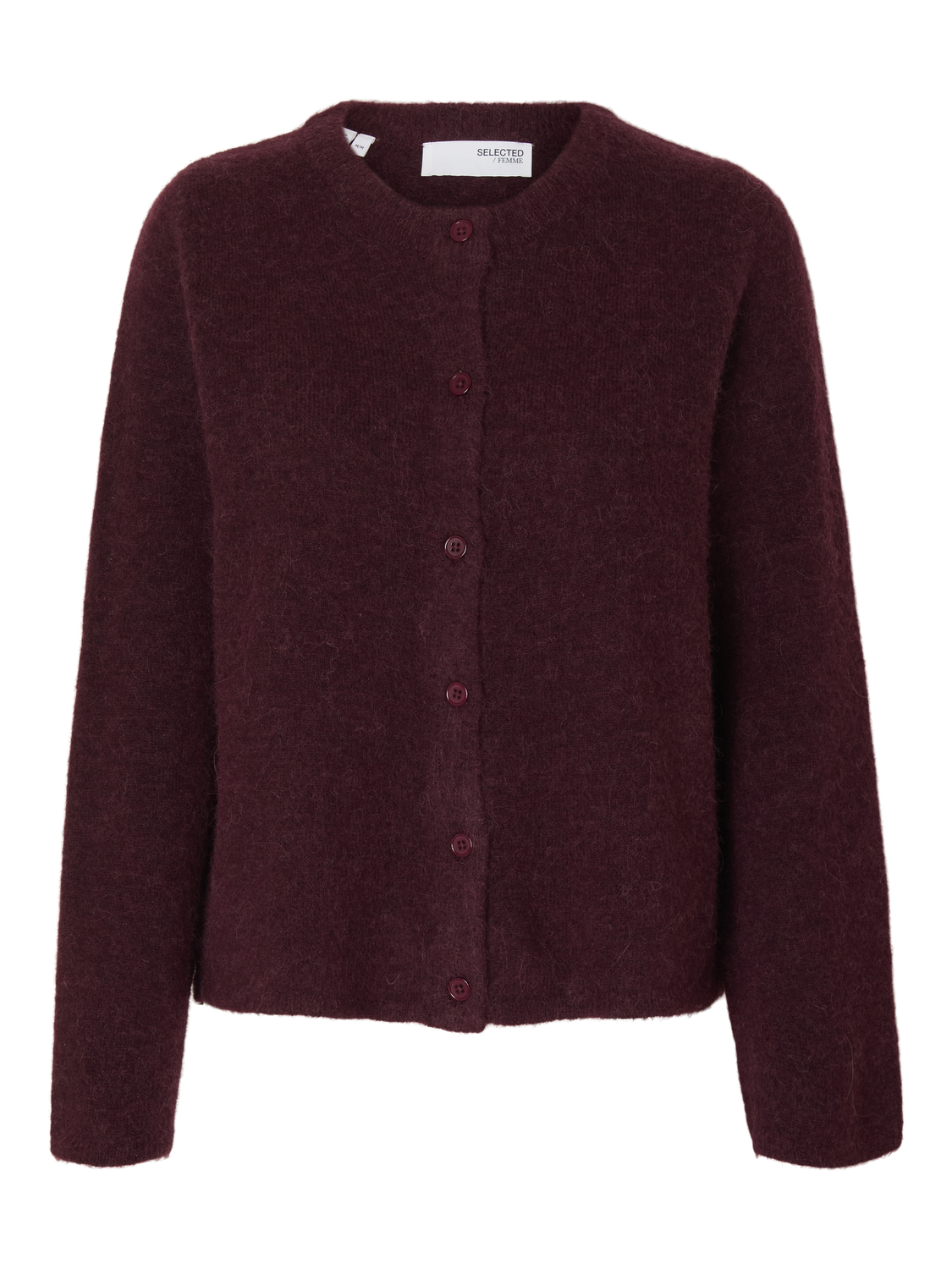 Slflulu New Ls Knit Cardigan Noos Mørkelilla