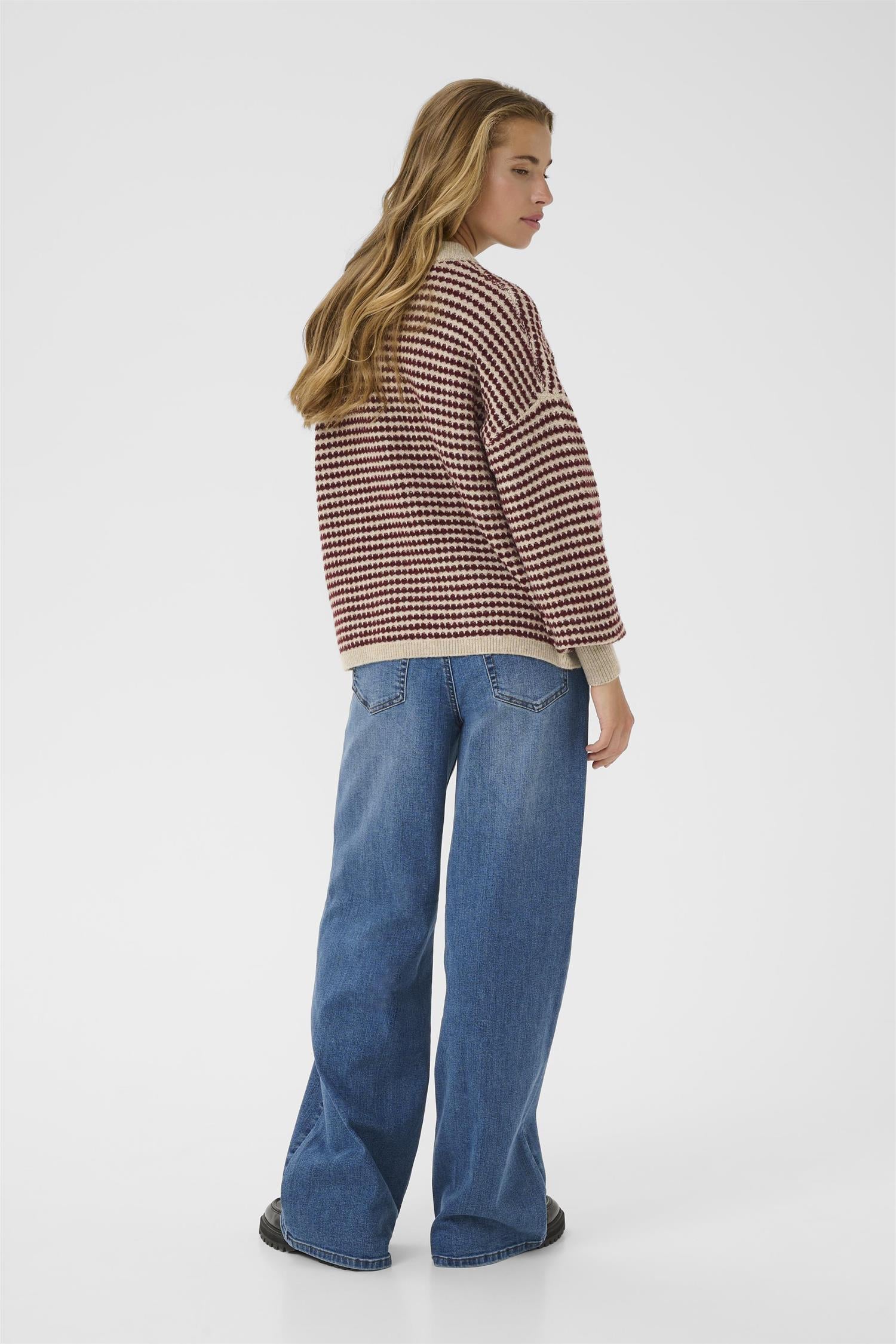 Kaellery Knit Pullover Feather Gray Mel./Windsor Wine