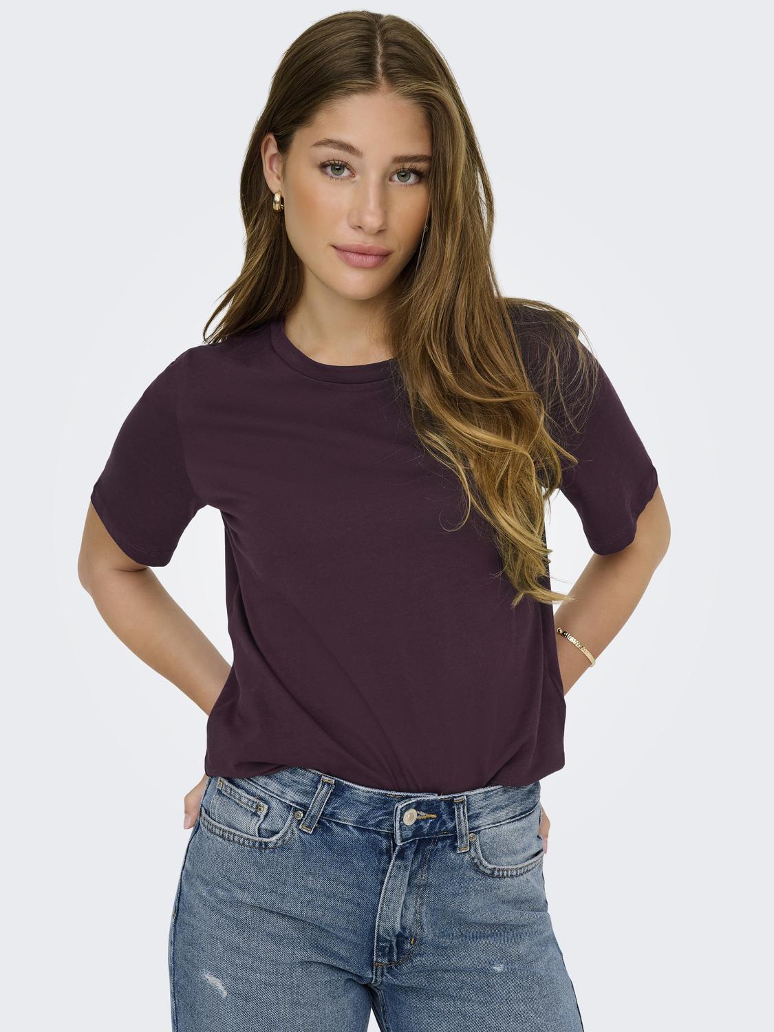 Onlonly S/s Tee Jrs Noos Mørkelilla